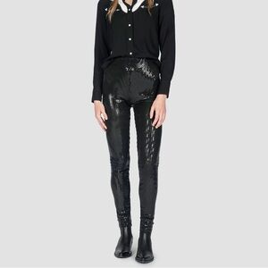 NWT - Straight to Hell Fever Disco Black Sequin High Rise Leggings, size 30
